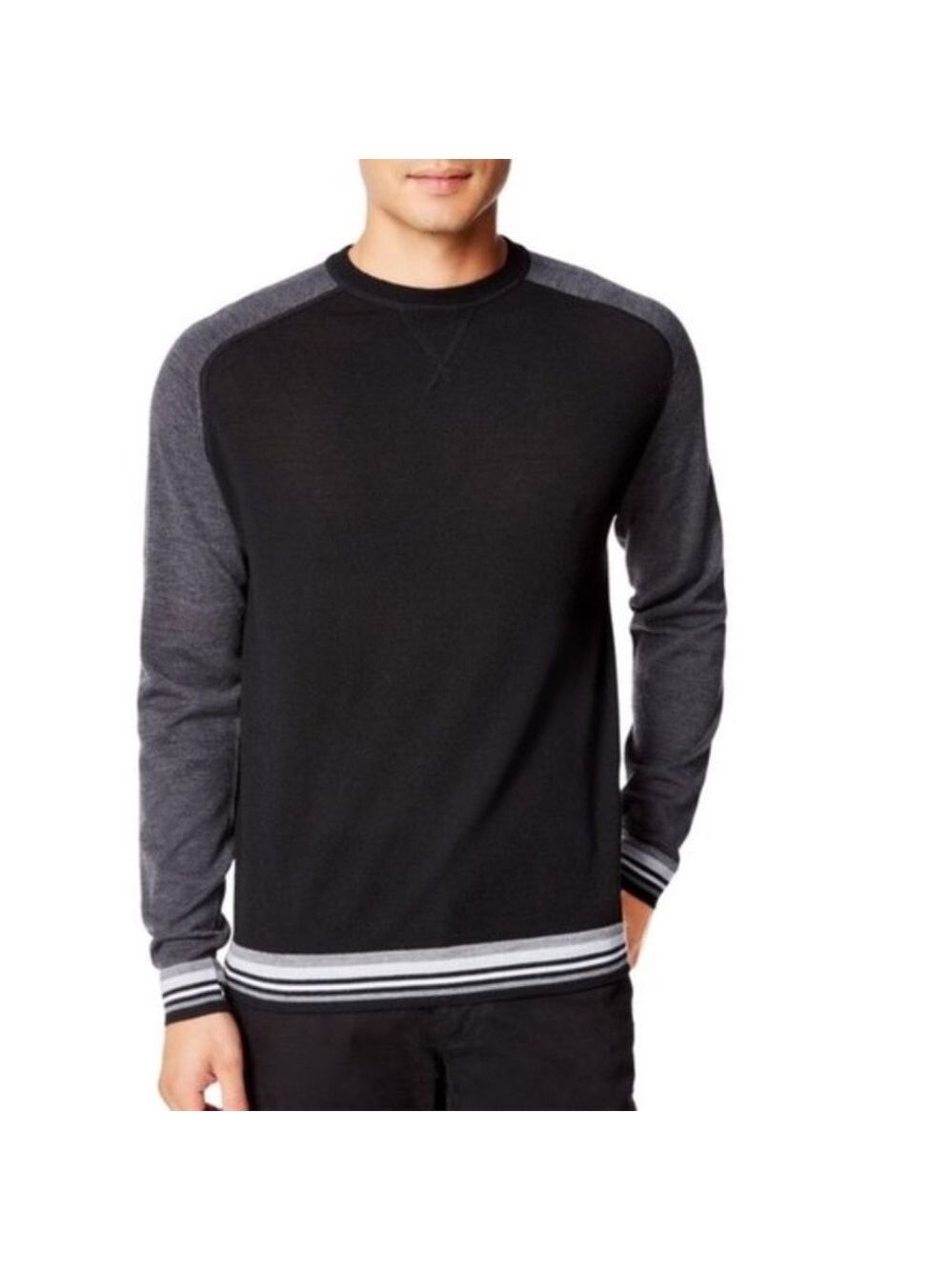 Good Man Brand Colorblock Raglan Merino Wool Sweater